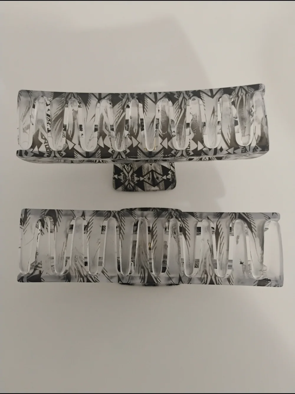 Jumbo Rectangular Hair Claw Clip  - Set of 2